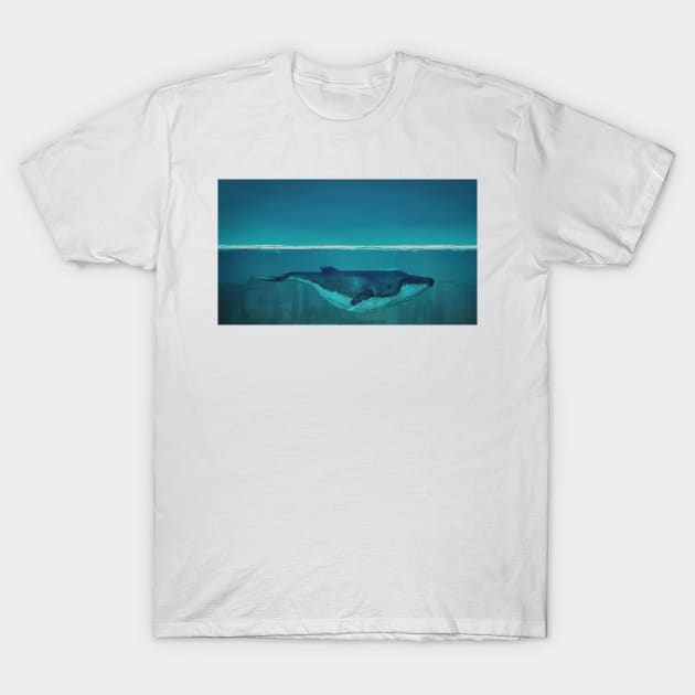 Whale, animal illustration. T-Shirt by zaiynabhw